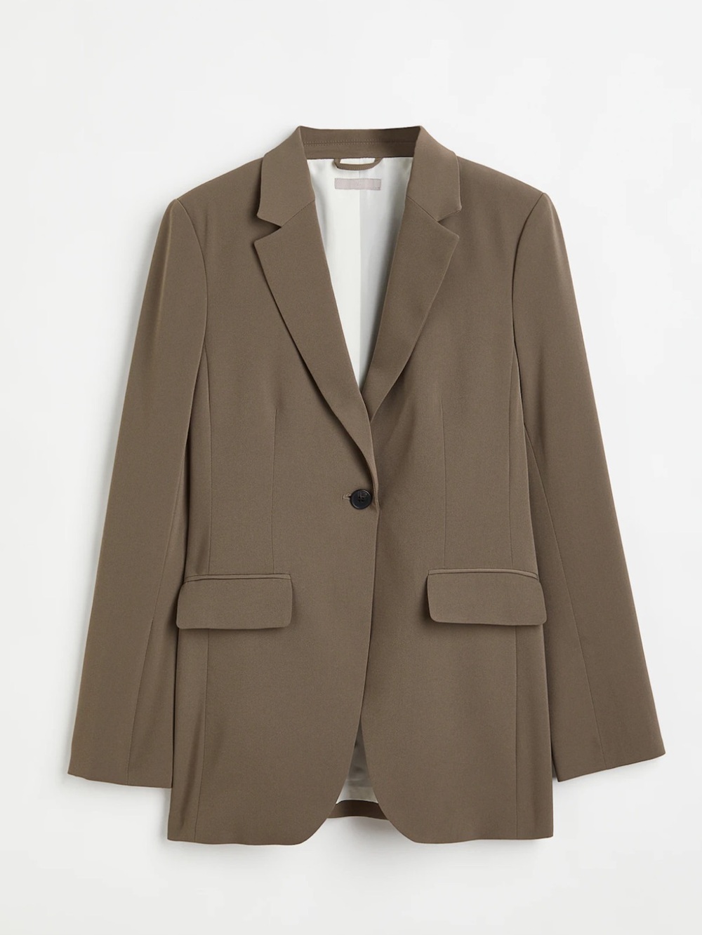 H&M Women's Tailored Single-Button Blazer - Taupe
